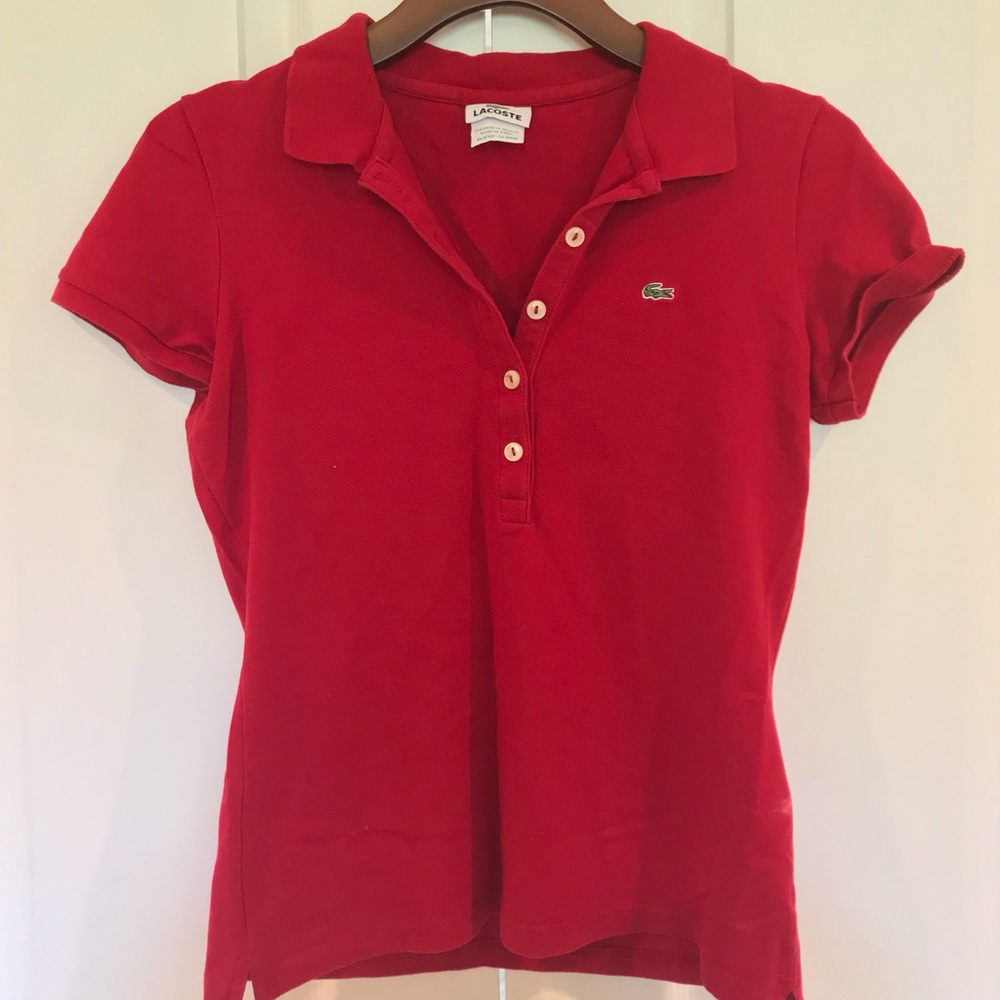 Red Lacoste Polo Shirt